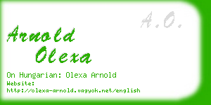 arnold olexa business card